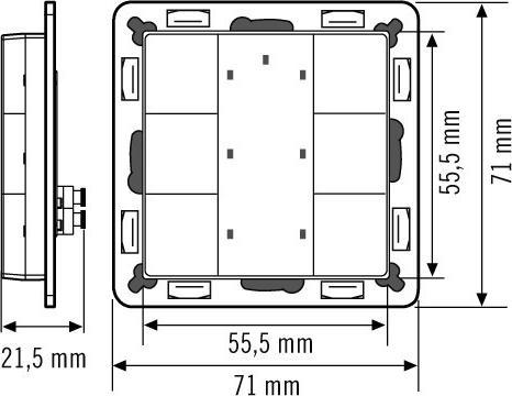 Actual product image Esylux Contact PUSH BUTTON x6 DALI-2 WH