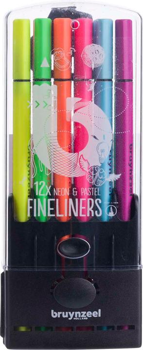 Image du produit Bruynzeel Fineliner Set Neon & Pastell, 12 Farben (Néon, Pastel, 12x)