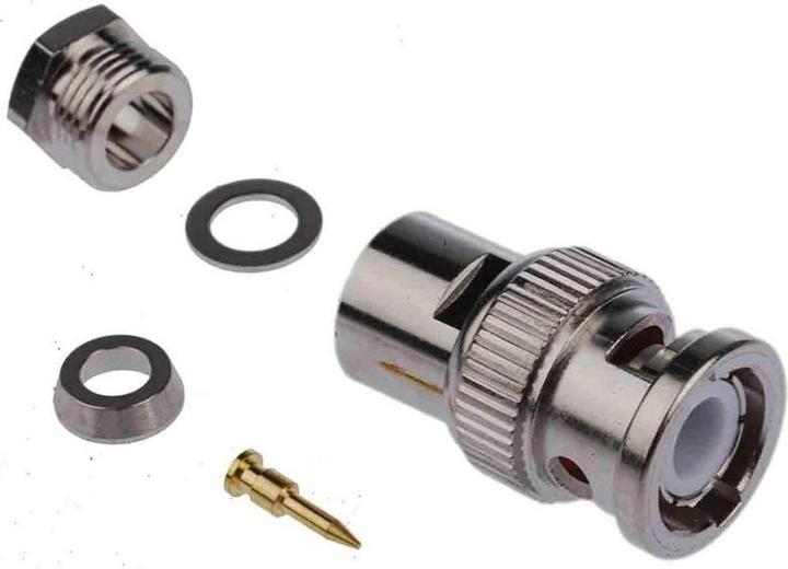 Produktbild RS PRO Stecker Koaxialsteckverbinder BNC-Steckverbinder, Kabelmontage, Klemm-Anschluss, für RG58A-Ka
