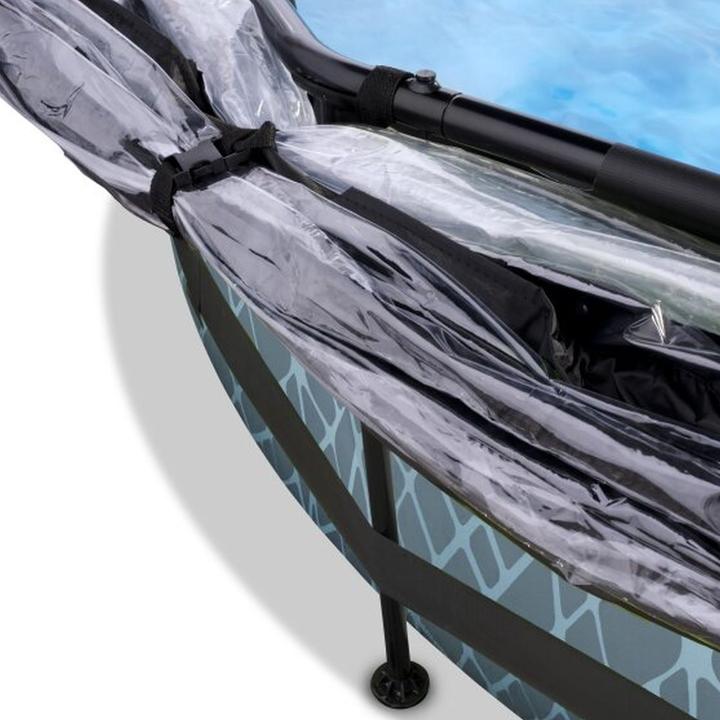 Actual product image Exit Frame pool round 300x76 cm with sun canopy and filter pump (Ø 300 x 76 cm)