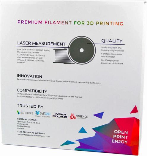Produktbild Filament PETG Carbon 0.5kg 1.75mm (PETG, 1.75 mm, 500 g, Schwarz)