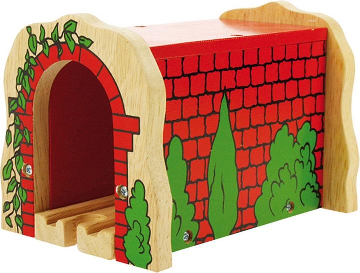 Bigjigs Wooden rail red tunnel