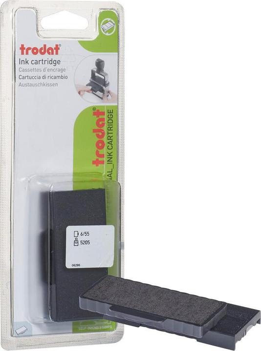 Image du produit Trodat 2 tampons encreurs de rechange 6/55 noir 6,8 x 2,4 cm