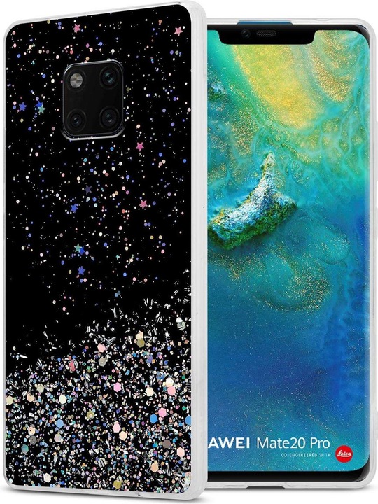 Black with glitter