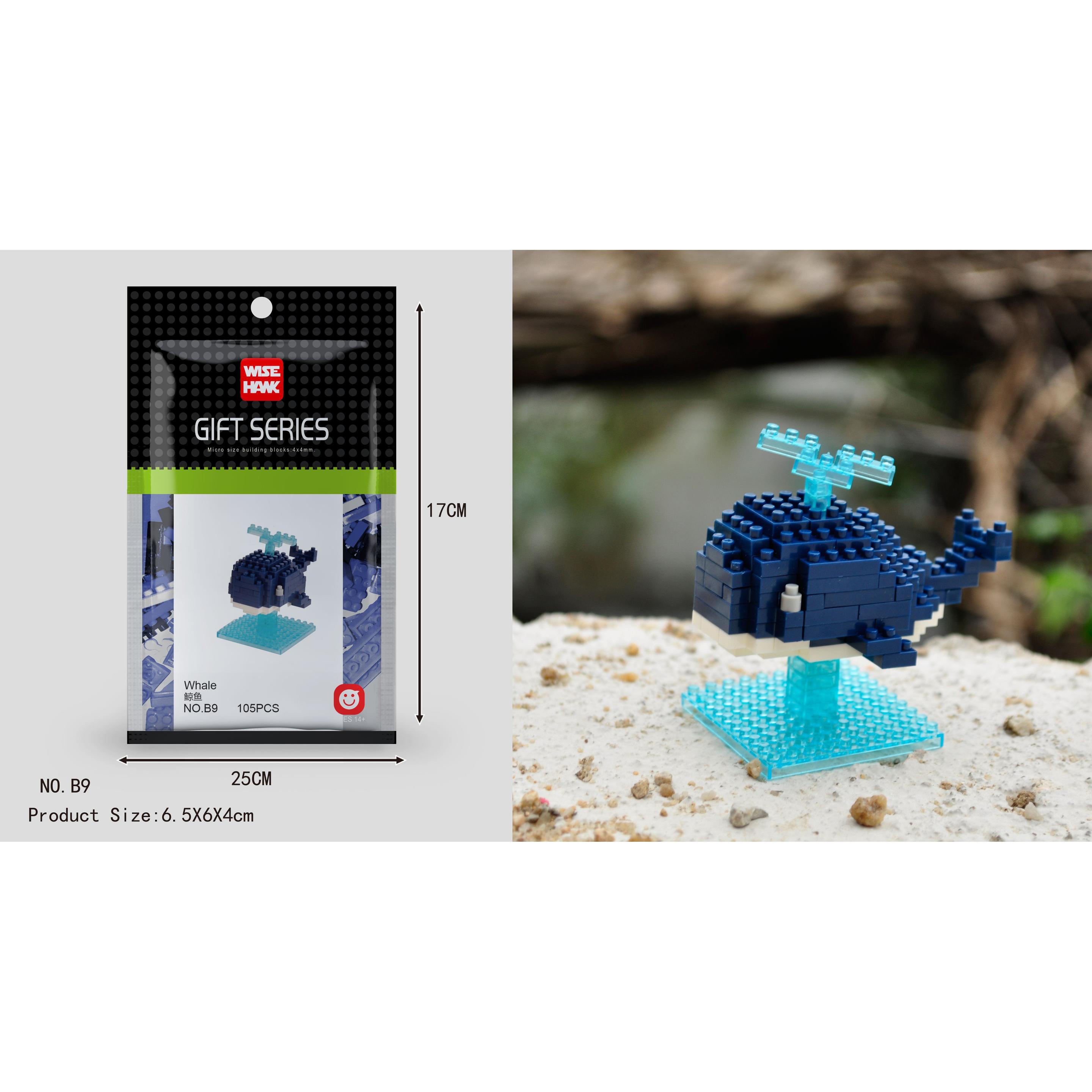 Tinisu Wal Fisch Figur Bausteine Modell LNO Micro-Bricks