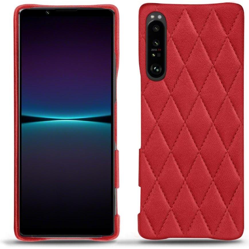 Noreve Lederschutzhülle (Sony Xperia 1 IV), Smartphone Hülle, Rot