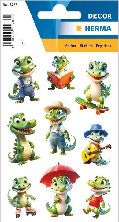 Produktbild HERMA Sticker Krokodil (27 Sticker)