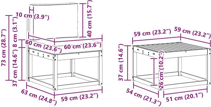 Produktbild vidaXL Outdoor-Sofa