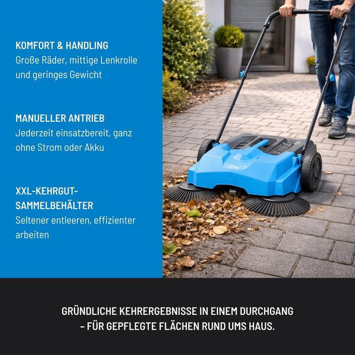 Produktbild Güde Kehrmaschine » GKM 650 « Drei-Bürsten-Kehrsystem 650