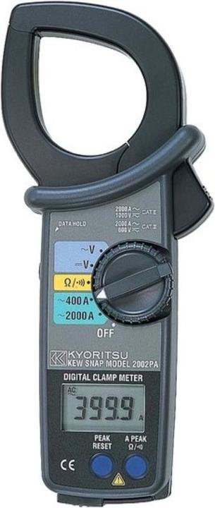 Kyoritsu 02002A01A Digitale Stromzange, 400/2000A AC, Analogausgang (CAT II 1000V, CAT III 600V, Pincer ammeter)