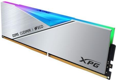 Produktbild Adata CUDIMM 48 GB DDR5-9200 (2x 24 GB) Dual-Kit (silber, AX5CU9200C4224G-DCLACRSG, XPG Lancer Neon RGB) (2 x 24GB, 9.20 MHz, DDR5-RAM, CU-DIMM)