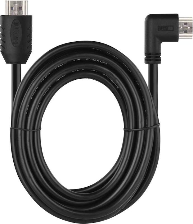 Produktbild Emos High Speed HDMI Kabel 2.0 A Stecker – A Stecker 90° 1,5m (1.50 m, HDMI)