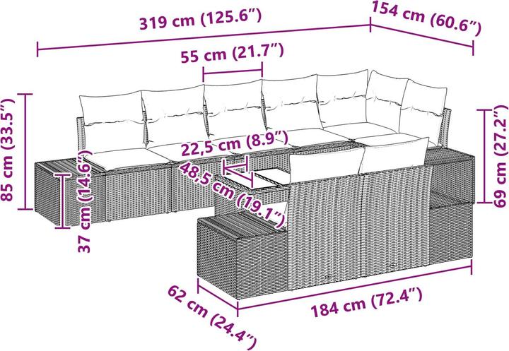 Produktbild vidaXL Gartensitzmöbel