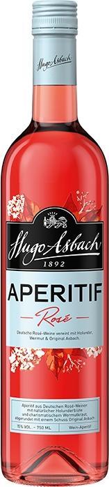 Actual product image Asbach Hugo Aperitif Rosé German aperitif 15% Vol. 0,75l (15 %, Germany, Vermouth)