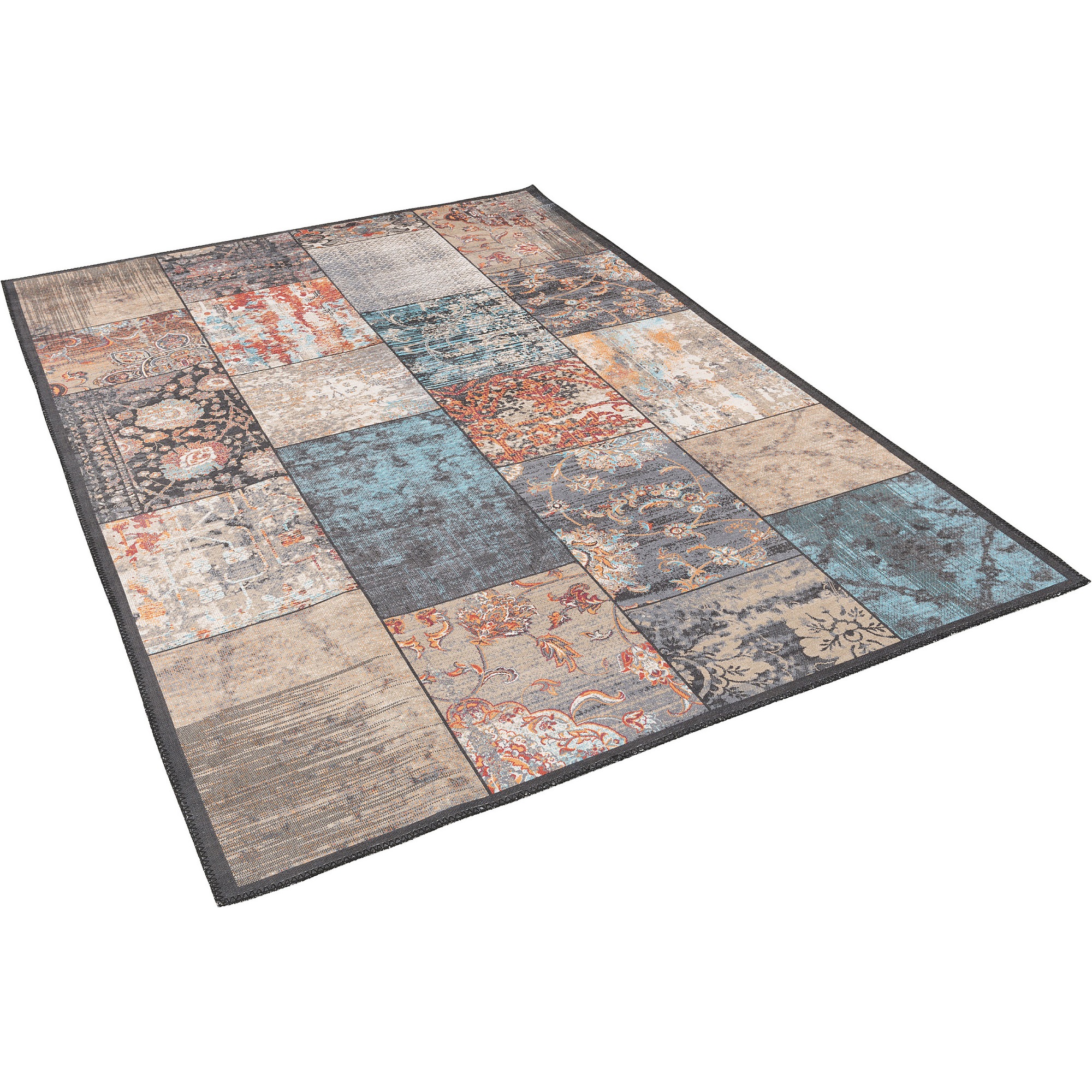 Pergamon, Teppich, Vintage Designerteppich Finesse Barock Patchwork (80 x 150 cm)