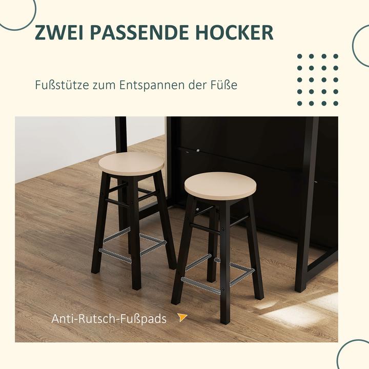 Produktbild Homcom Bartisch Set (116 x 70 x 89.50 cm)