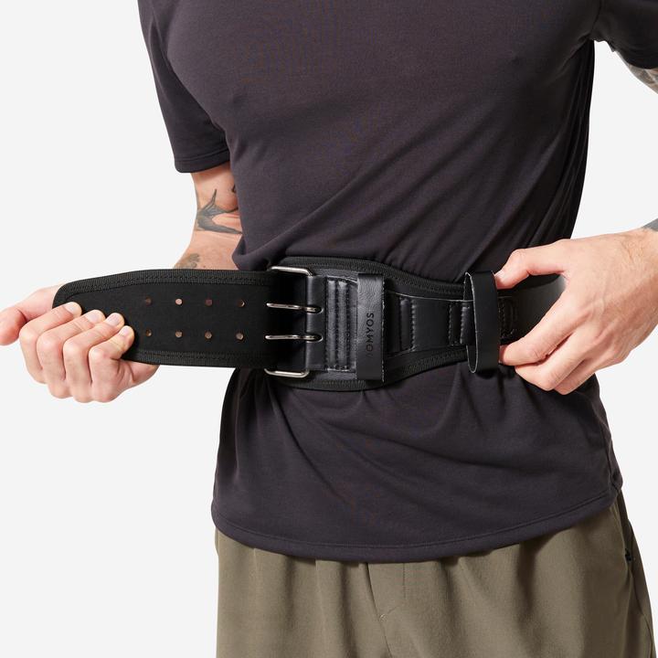 Image du produit Corength Ceinture d'haltérophilie musculation cuir robuste - noir (XXL)