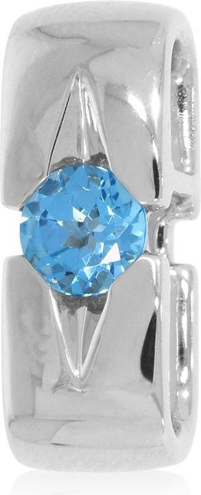 Image du produit Xen Pendentif avec 5 mm Swiss Blue Topaze env. 0,54 ct. rhodié (Taille unique, Argent 925)