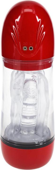 Shots SonicPull - Suction and Vibration Masturbator Pump - Multimedia Enhanced - Metallic Red