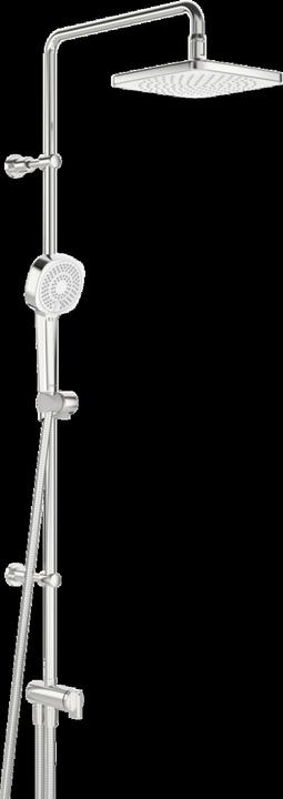 Produktbild Hansa Basicjet Duschsystem mit wasserführender Brausestange, mit flexiblen Anschlussschläuchen