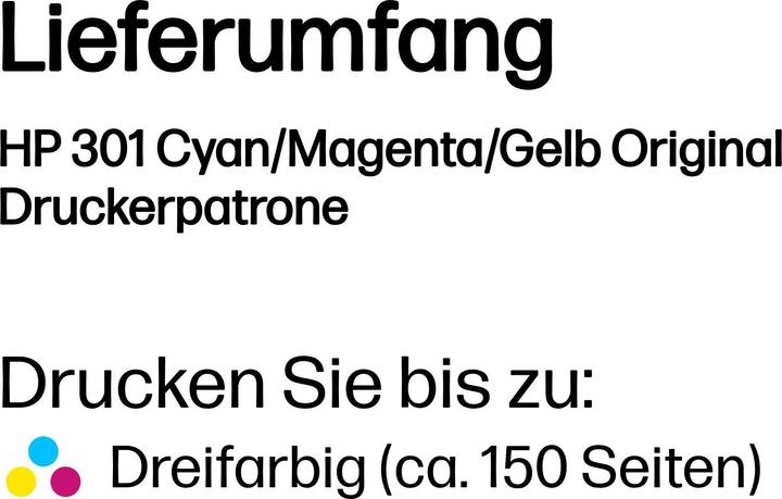 Productafbeelding HP 301 (C, M, Y)