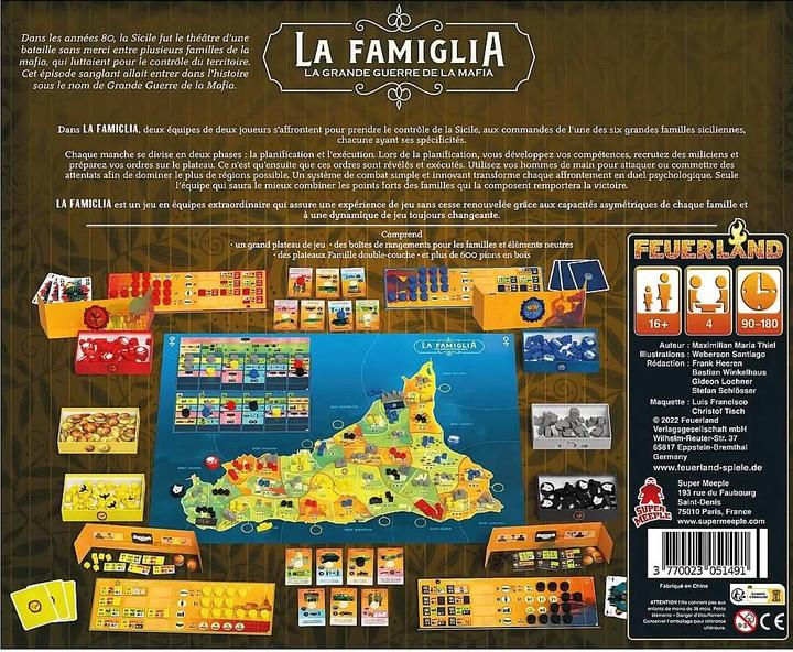 Actual product image Feuerland La Famiglia -The Great Mafia War (English, 4 Players)
