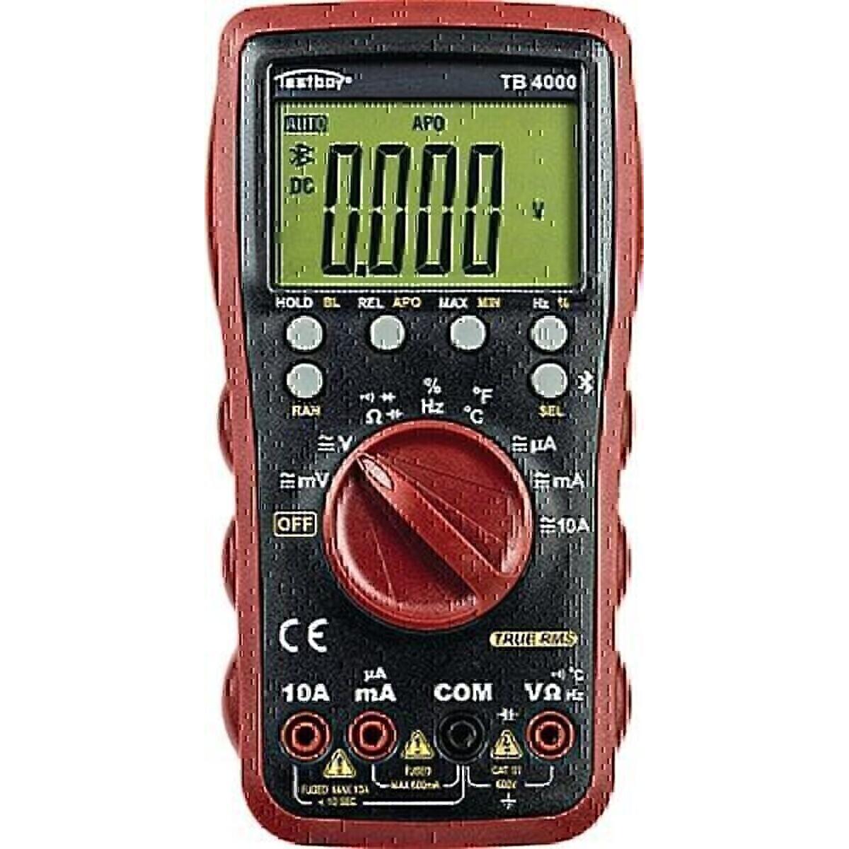 Testboy, Multimeter, 4000 Digitales Multimeter mit BT (600 V AC/DC, 10 A AC/DC) (CAT III 600V)