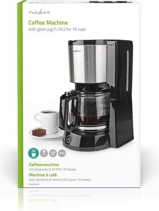 Actual product image Nedis Coffee maker | max. capacity: 1.5 l | number of cups at once: 12 | Keep warm | Black