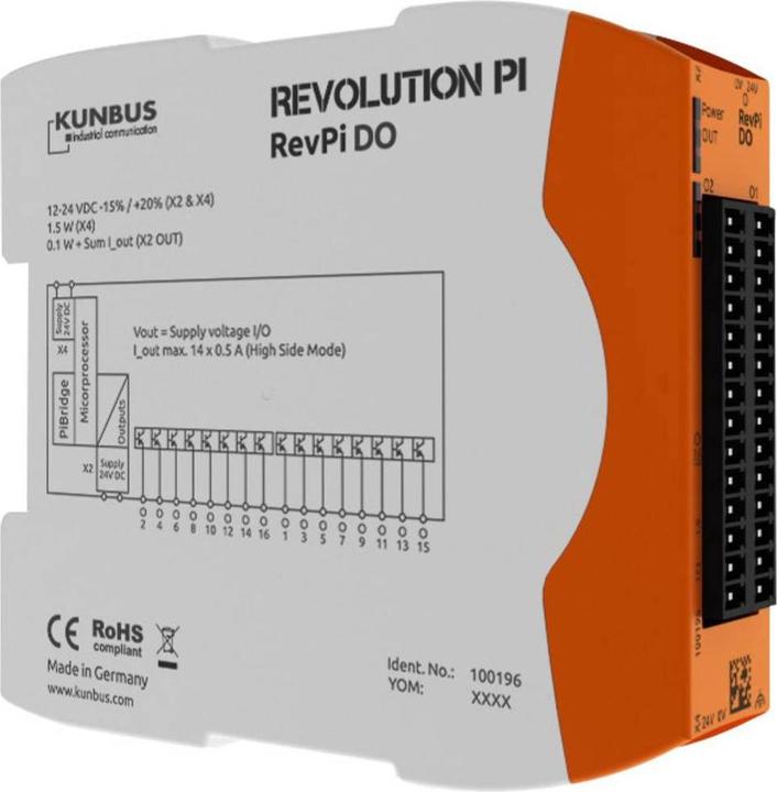 Actual product image Kunbus RevPI DO 16O (Add-on)