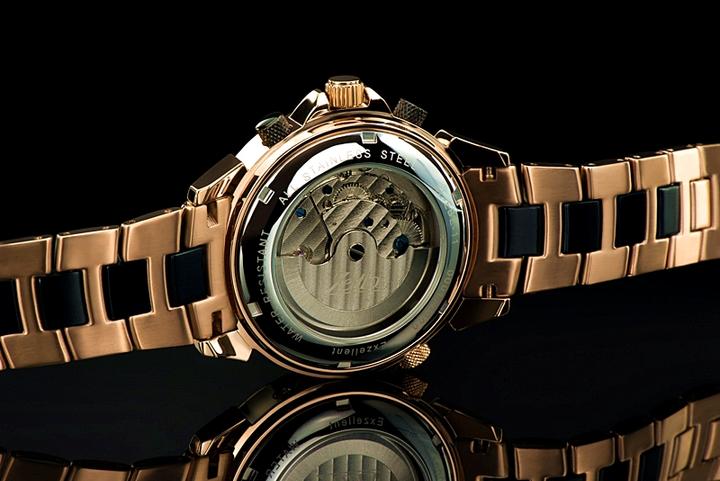 Image du produit Zeitlos Excellente Beast Carbon Rose Steelband référence ZL-EBE-11 BR (44 mm)