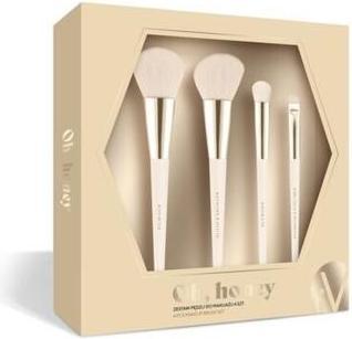 Actual product image Unbranded Inter-Vion Set Oih Honey Makeup Brush Set 4Pcs. (Set)