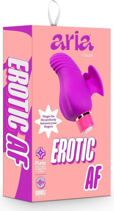 Produktbild Blush Aria Erotic AF Silicone Vibrator - RumbleTech Rumbly 10 Vibration Settings - Finger Fin for Ac