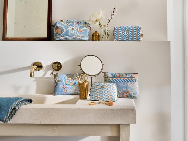 Actual product image PIP Studio Caryn Kosmetiktasche Kombi Matata blau 26x7.5x18cm/22x1x13cm