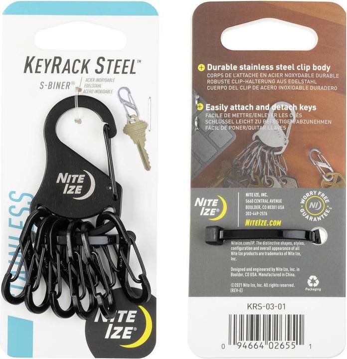 Actual product image Nite Ize KeyRack Steel