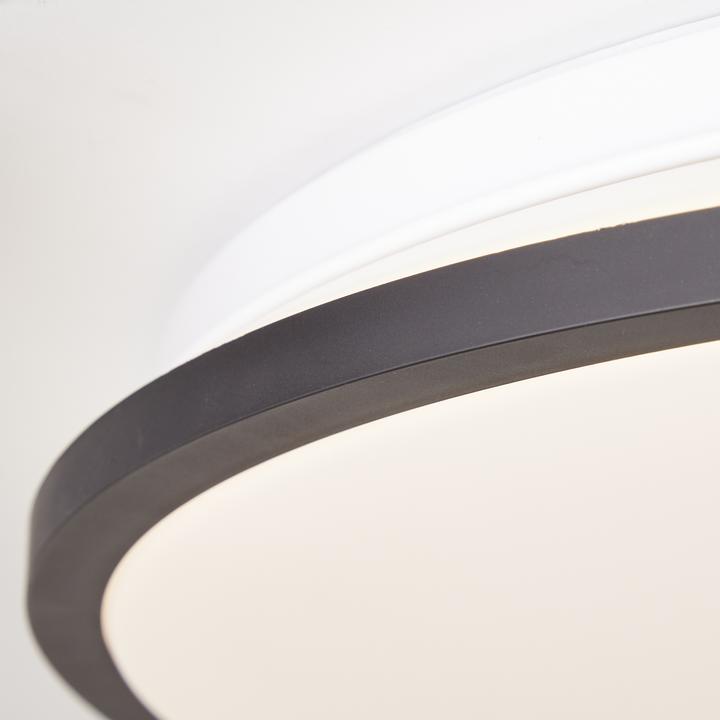 Actual product image Brilliant Heida LED surface-mounted ceiling panel 48cm black (3000 lm)