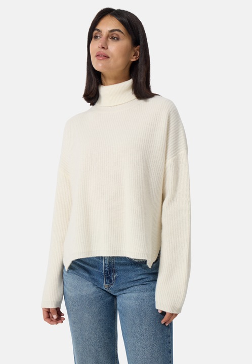 Produktbild Cash-Mere Wolle Kaschmir Oversize Style Rollkragen Pullover (M)