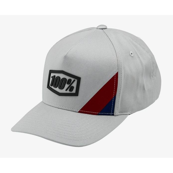 100%, Cap, Cornerstone X-Fit Snapback Mütze (hellgrau), Grau