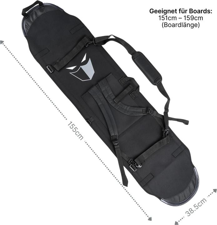 Hermex Snowboard-Rucksack 155cm Tragetasche Transporttasche Tragehilfe (155 cm)