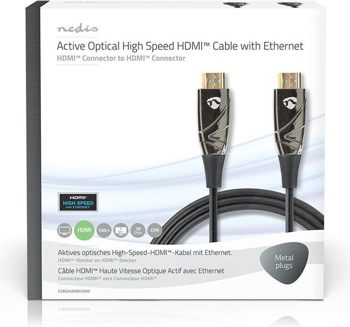 Productafbeelding Nedis Actieve Optische Hoge Snelheid HDMI Kabel met Ethernet | HDMI™ Man | HDMI™ Man | 4K@60Hz (100 m)