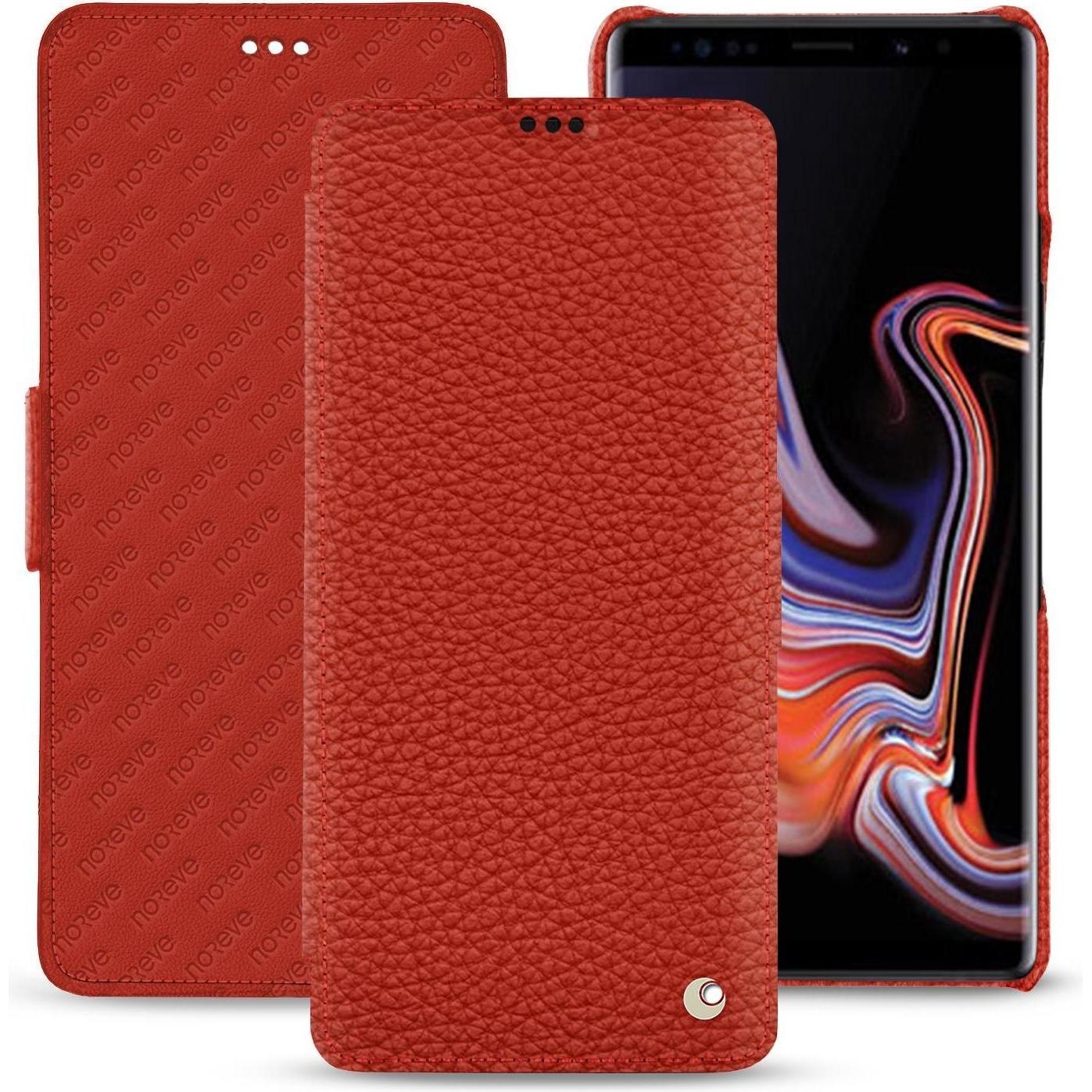 Thumbnail - Noreve Lederschutzhülle horizontal (Samsung Galaxy Note 9), Smartphone Hülle, Orange