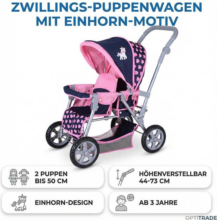 Image du produit Knorrtoys Poussette Big Twin Licorne