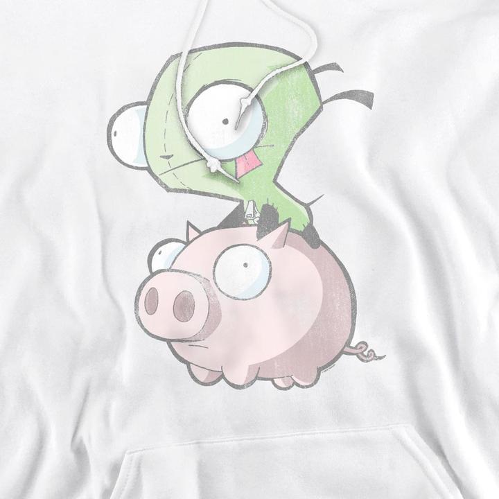 Immagine prodotto Invader Zim Felpa con Cappuccio Gir e Maiale Uomo (L)
