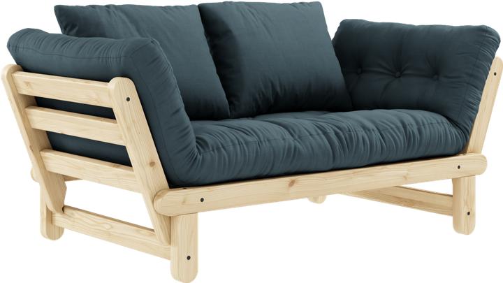 101 Clear Lacquered Pine / 757 Petrol Blue