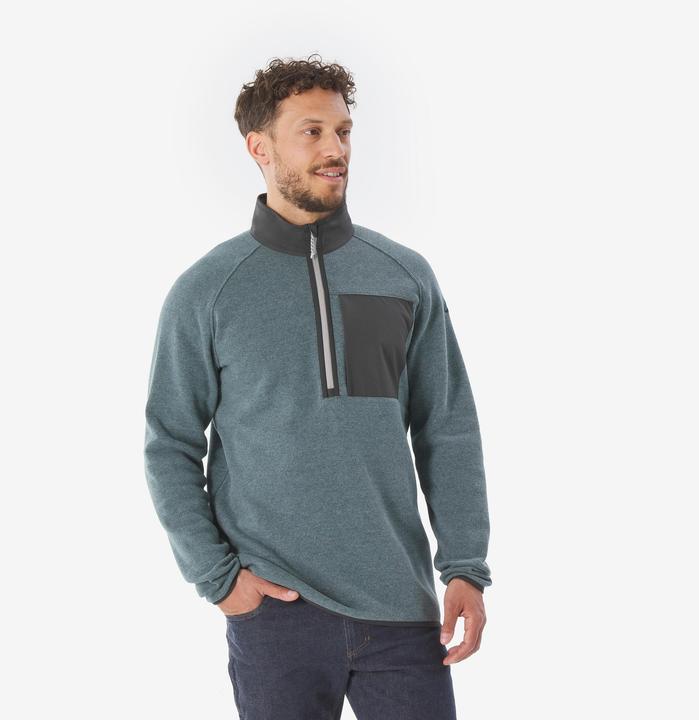 Immagine prodotto Quechua Pullover Herren 1/2 Reissverschluss Wandern - NH500 grün (L)