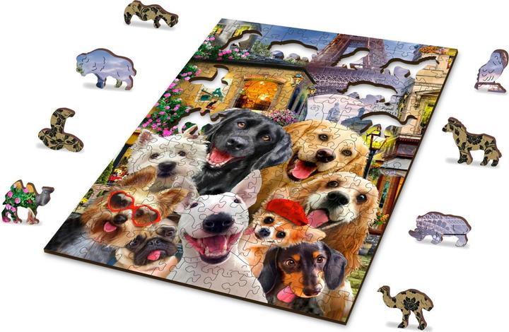 Image du produit WoodenCity Puzzle en bois M Puppies Paris (200 pièces)
