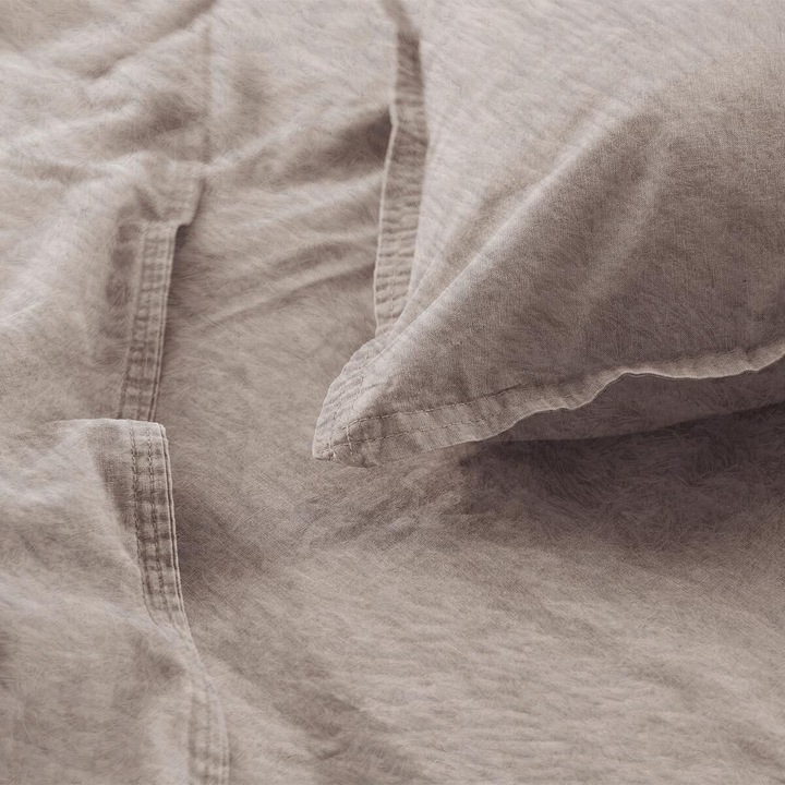 Image du produit H.G. Hahn-Haustextilien Hahn Flanell Bettwäsche Stone-Washed (Set de linge de lit, 155x220 cm + 80x80 cm)