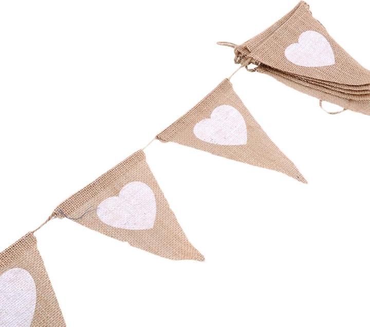 Image du produit Banderole Triangle avec coeurs (1 pcs)