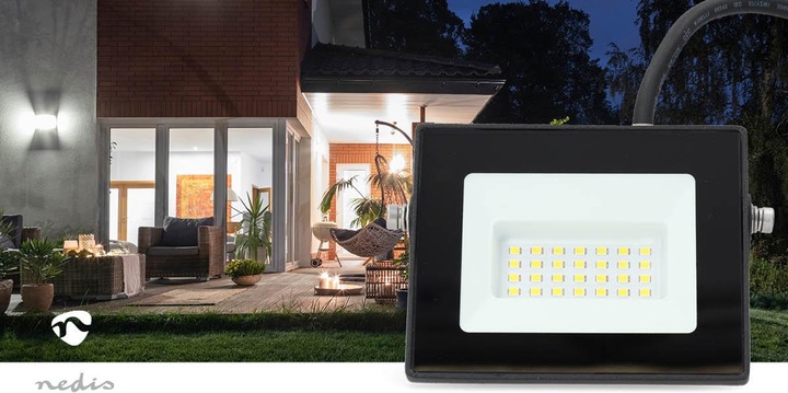 Immagine prodotto Nedis Proiettore LED - 4000 K - Flusso luminoso nominale: 1620 lm - 20 kWh - IP65-1.00 m - Classe (1620 lm, IP65)
