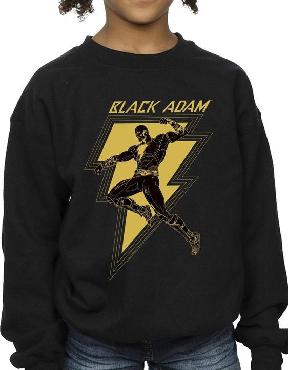 Produktbild Black Adam Golden Bolt Chest Sweatshirt Mädchen (128)