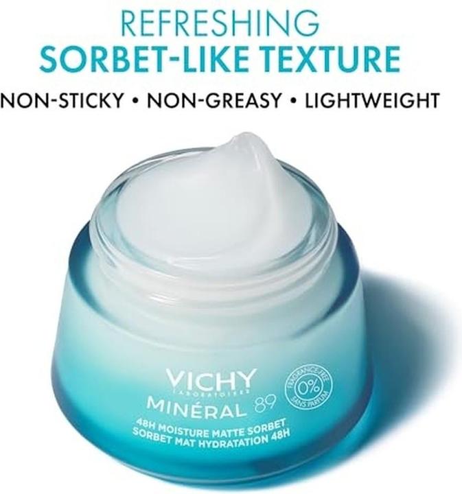 Actual product image Vichy Mineral 89 48hr Moisture Matte Sorbet (50 ml, Day cream)